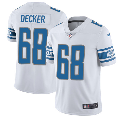 Nike Lions #68 Taylor Decker White Men's Stitched NFL Vapor Untouchable Limited Jersey - Click Image to Close